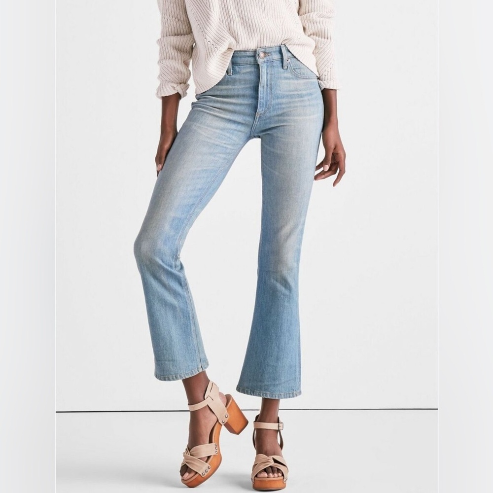 Lucky Brand Bridgette High Rise Cropped Mini Boot Jean in light wash Sz 6/28